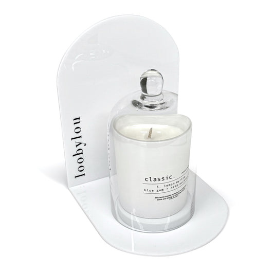 Candle Display Unit with Glass Cloche